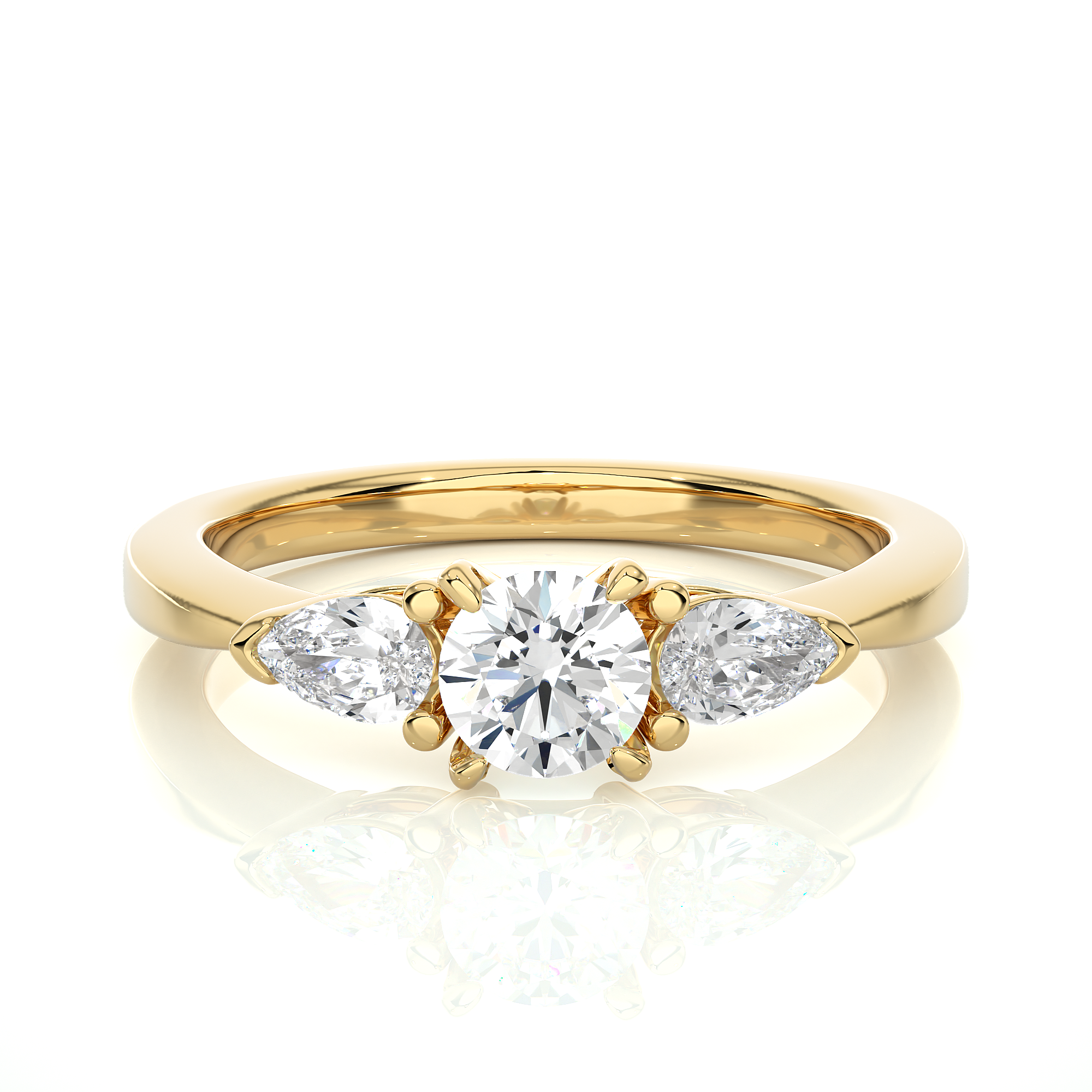 0.99 Carat IJ Color VS1 Clarity Diamond Studded Natural Diamond Ring.